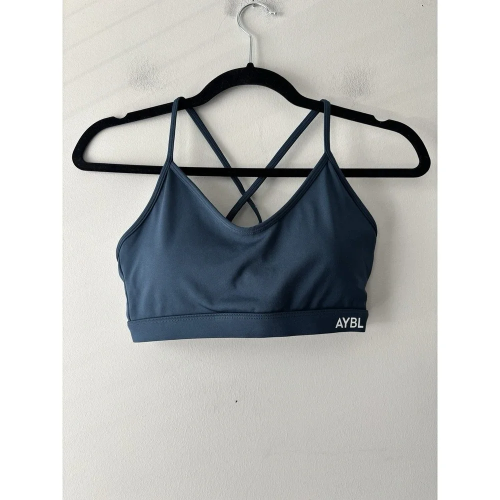 AYBL Balance V2 Seamless High Waist Compression Leggings & Bra Set‎ Blue Size S